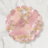 Glam Spa Party Faux Glitter Bedankt Favor Bedankjes Labels (Achterkant)