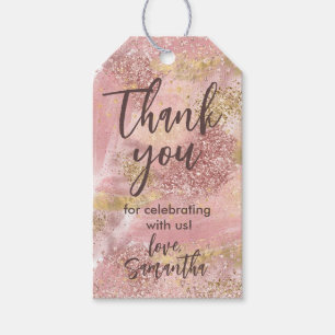 Glam Spa Party Faux Glitter Bedankt Favor Cadeaulabel