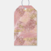 Glam Spa Party Faux Glitter Bedankt Favor Cadeaulabel (Achterkant)