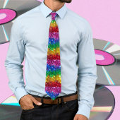 Glam Sparkle Colorful Rainbow Sequins Stropdas