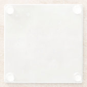 Glam sparkle diamanten champagne blush glitz glazen onderzetter (Achterkant)