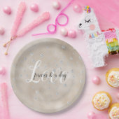 Glam sparkle diamanten champagne blush glitz papieren bordje (Feest)