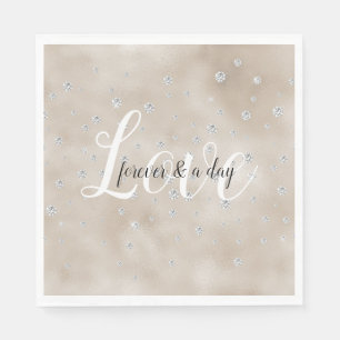 Glam sparkle diamanten champagne blush glitz servet