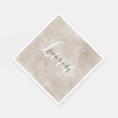 Glam sparkle diamanten champagne blush glitz servet (Hoek)