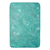 Glam Sparkle Dots Zee Glas Groen Badmat (Voorkant Verticaal)