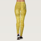 Glam sparkle en glans faux gouden patroon leggings (Achterkant)