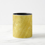 Glam sparkle en glans faux gouden patroon mok (Midden)