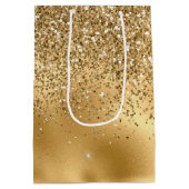 Glam Sparkle Faux Glitter Medium Cadeauzakje (Achterkant)