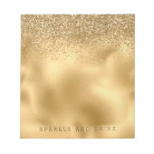 Glam Sparkle Faux Glitter Notitieblok (Voorkant)