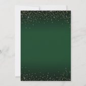 Glam Sparkle Goud Groen Prinses Jurk Quinceanera Kaart (Achterkant)