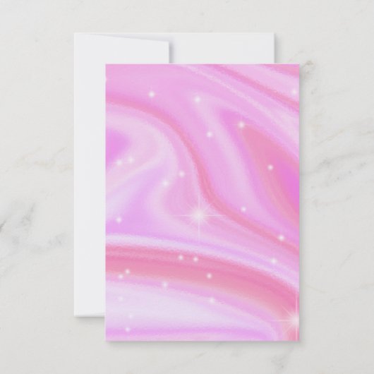 Glam Sparkle Holographic Roze Bedankkaart (Achterkant)