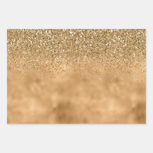 Glam Sparkle Leopard Print Glitter Inpakpapier Vel (Voorkant 3)