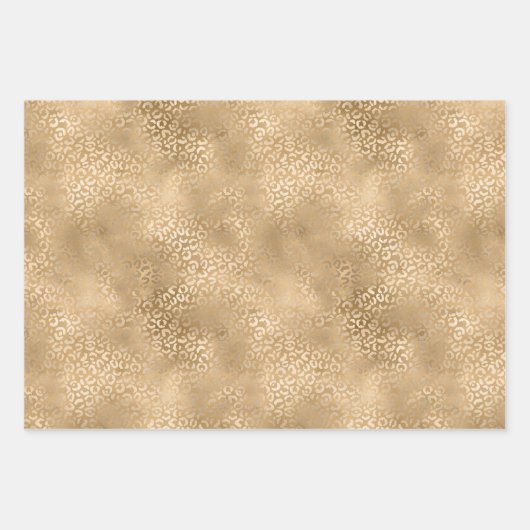 Glam Sparkle Leopard Print Glitter Inpakpapier Vel (Voorkant 2)