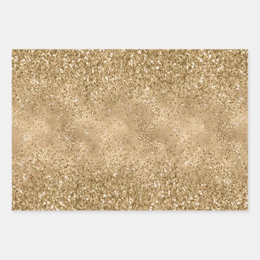 Glam Sparkle Leopard Print Glitter Inpakpapier Vel (Voorkant)