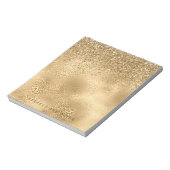 Glam Sparkle Leopard Print Glitter Notitieblok (Linkerzijde)