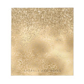 Glam Sparkle Leopard Print Glitter Notitieblok (Voorkant)