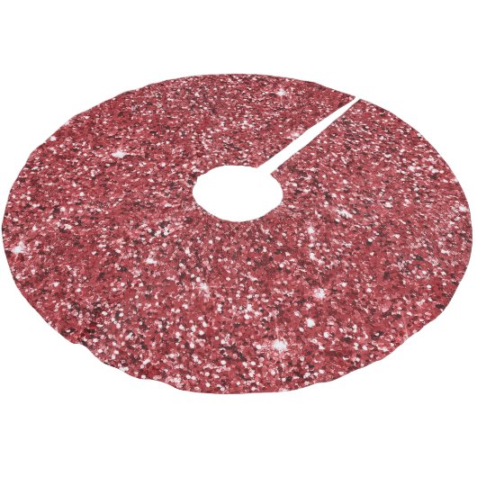 Glam Sparkle Red Glitter Kerstboom Rok (Gekanteld)