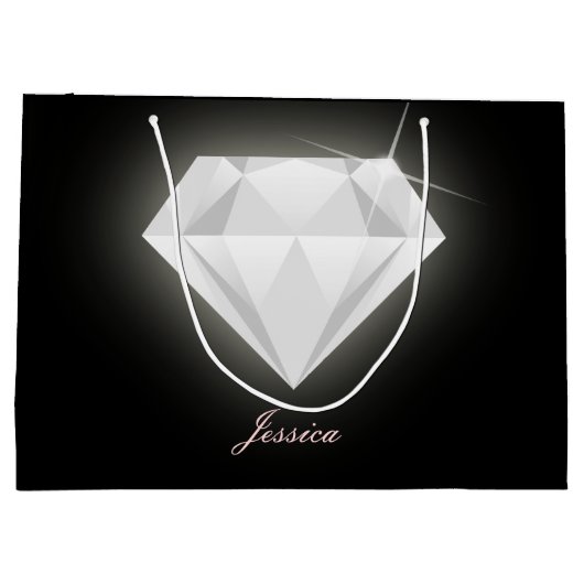 Glam Sparkle Solitaire Diamond Black  Groot Cadeauzakje (Achterkant)