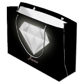 Glam Sparkle Solitaire Diamond Black  Groot Cadeauzakje (Achterkant Gekanteld)