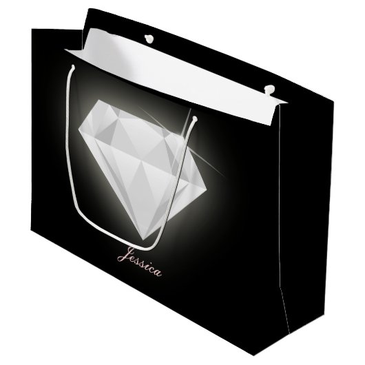 Glam Sparkle Solitaire Diamond Black  Groot Cadeauzakje (Voorkant Gekanteld)