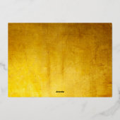 Glam Sparkling Champagne Gold Nieuwjaar Uitnodigin Folie Feestdagenkaart (Achterkant)