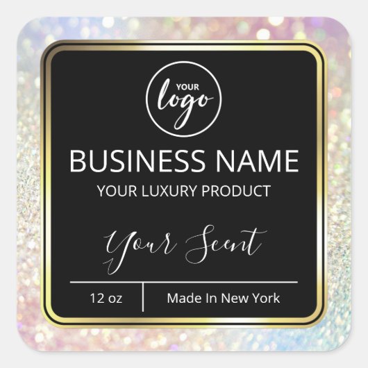 Glam Sparkly Body Butter Labels (Voorkant)