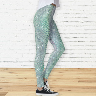 Glam Sparkly Diamond Snakekin Pattern Leggings