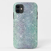 Glam Sparkly Diamond Snakeskin-patroon Case-Mate iPhone Case (Achterkant)