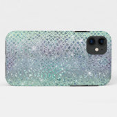 Glam Sparkly Diamond Snakeskin-patroon Case-Mate iPhone Case (Achterkant (horizontaal))