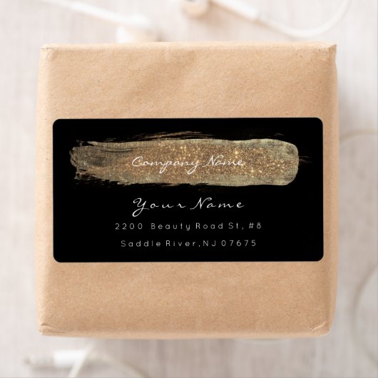 Glam Sparkly Glitter Black Bright Ivory Foxier Etiket (Insitu)