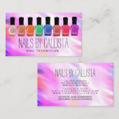 Glam Sparkly Holographic Glitter Polish Nail Tech Visitekaartje (Voorkant / Achterkant)