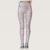 Glam Sparkly Pink Diamond Tiger Stripes Leggings (Voorkant)