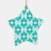 Glam Star-Ornament, Blauwgroen Keramisch Ornament (Rechts)
