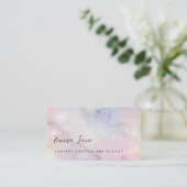 Glam Starry Pastels met Goud Visitekaartje (Staand voorkant)