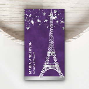 Glam Stars Confetti Silver Foil Paris Eiffeltoren Visitekaartje