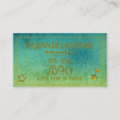 Glam Sterrennacht Surf Vintage Visitekaartje (Achterkant)