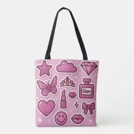 glam stickers canvas tas
