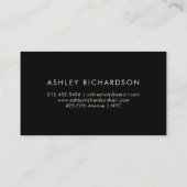 Glam Stijlvol Blush Pink, Black en Faux Gold Visitekaartje (Achterkant)