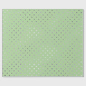 Glam Stippen Diamonds Mint Green Silver Vip Cadeaupapier (Vlak)