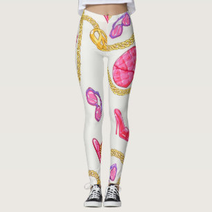 Glam Street Leggings Pink Gold