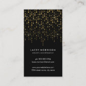 Glam String Lights | Chic Faux Gold Foil Visitekaartje (Voorkant)