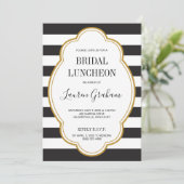 Glam Stripe Bridal Shower Kaart (Staand voorkant)