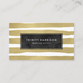 Glam Stripes | Chic Gold Foil look Visitekaartje