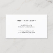Glam Stripes | Chic Silver Foil look Visitekaartje (Achterkant)