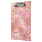 Glam Stripes met gouden glitter en lichtroze Folie Klembord (Links)