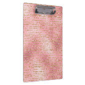 Glam Stripes met gouden glitter en lichtroze Folie Klembord (Rechts)