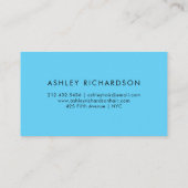 Glam Stylish Blauwgroen, Turquoise en Faux Gold Visitekaartje (Achterkant)