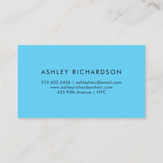 Glam Stylish Blauwgroen, Turquoise en Faux Gold Visitekaartje (Achterkant)