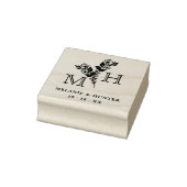 Glam Stylish Botanical Branches & Blooms Wedding Rubberstempel (Stempel)