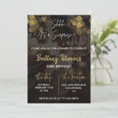 Glam Surprise 53ste verjaardag uitnodigingen Glitt (Staand voorkant)